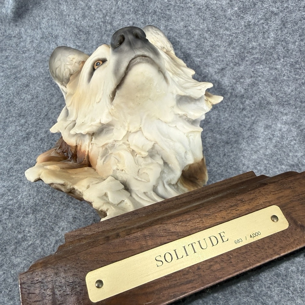 Vintage Stephen Herrero Wolf‎ Animal Sculpture "Solitude" 683/4000 Home Decor - Picture 10 of 11